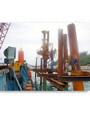 Pile Top Rig Drilling with <br>24'' RC Hammer and 800mm RC bit