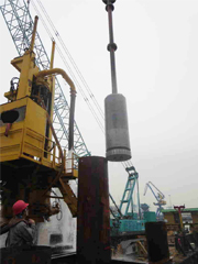 Wirth Pile Top Drill with 30'' DTH RC Hammer and 950 mm RC Bit.