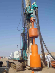 Casagrande Piling Rig with 30'' DTH RC <br> Hammer and 1000 mm RC Bit.